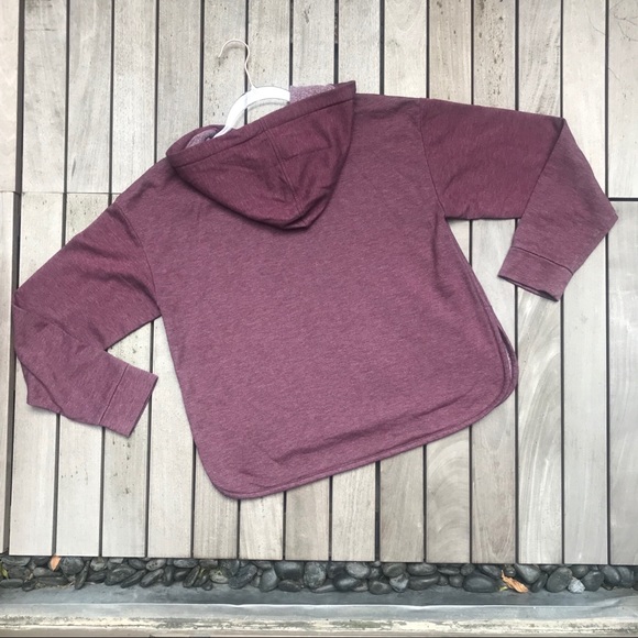 FREE 2 BE Purple Drawstring Hooded Pouch Sweater - Picture 3 of 5